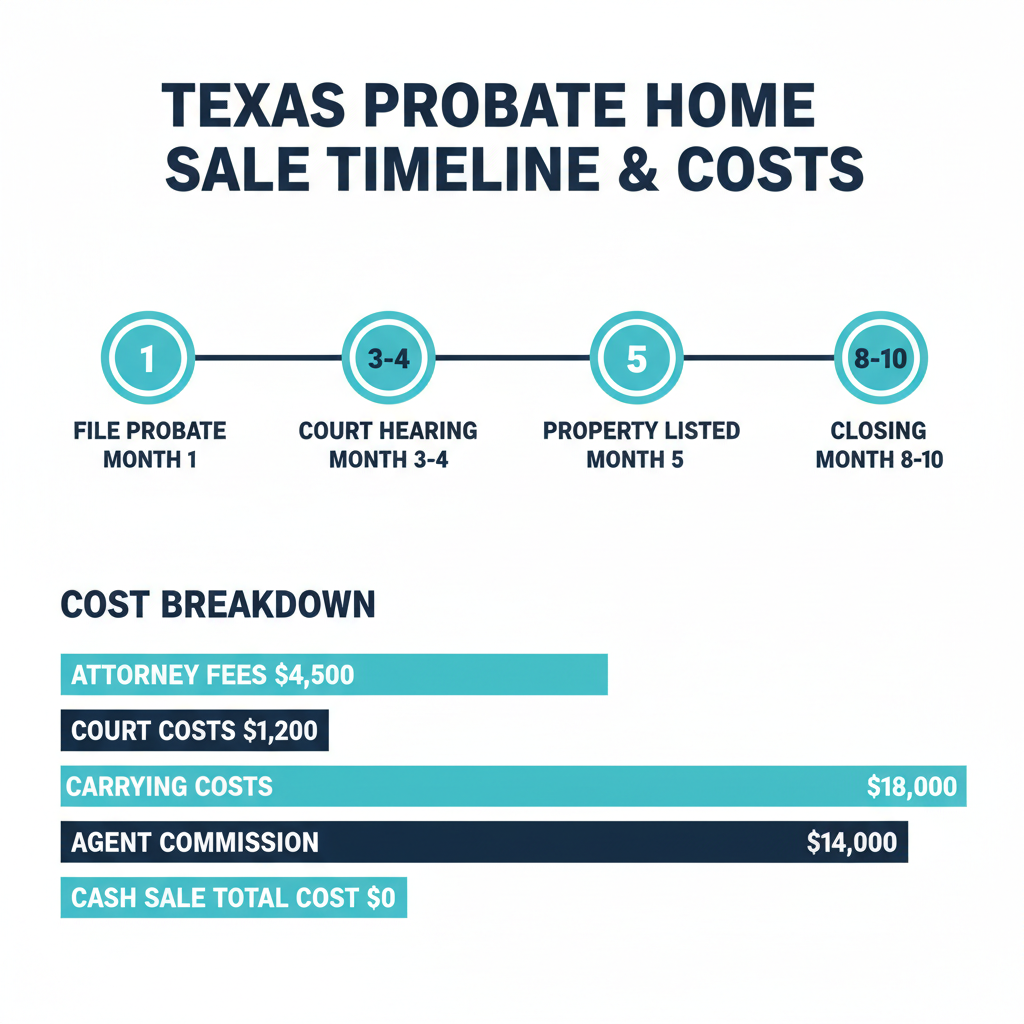 Texas probate home sale timeline and cost chart